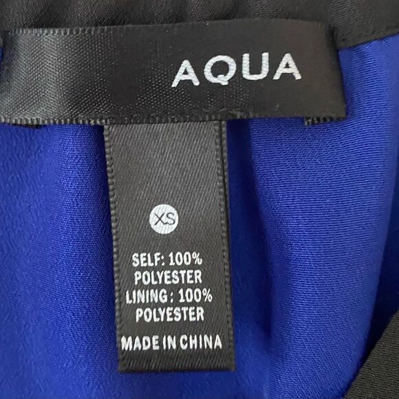 Aqua Brand Black Royal Blue Color Block Tank Top Size XS - Picture 3 of 6